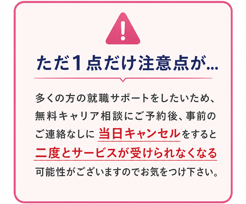 Caution — ただ1点だけ注意点が...